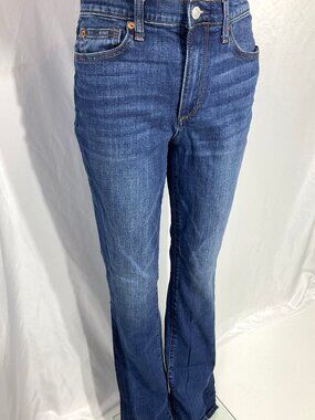 Gap Size 27 Long Two Tone Perfect Boot High Rise Jeans Womens Denim